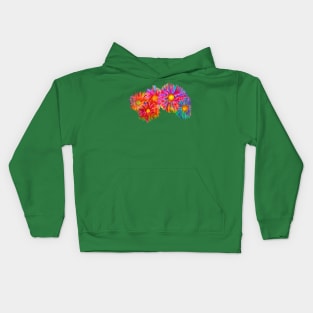 Bright Sketch Flowers Kids Hoodie